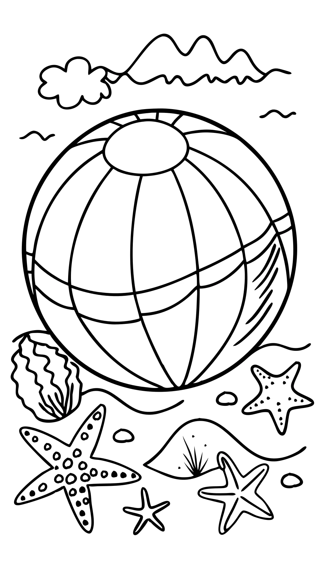 beachball coloring page